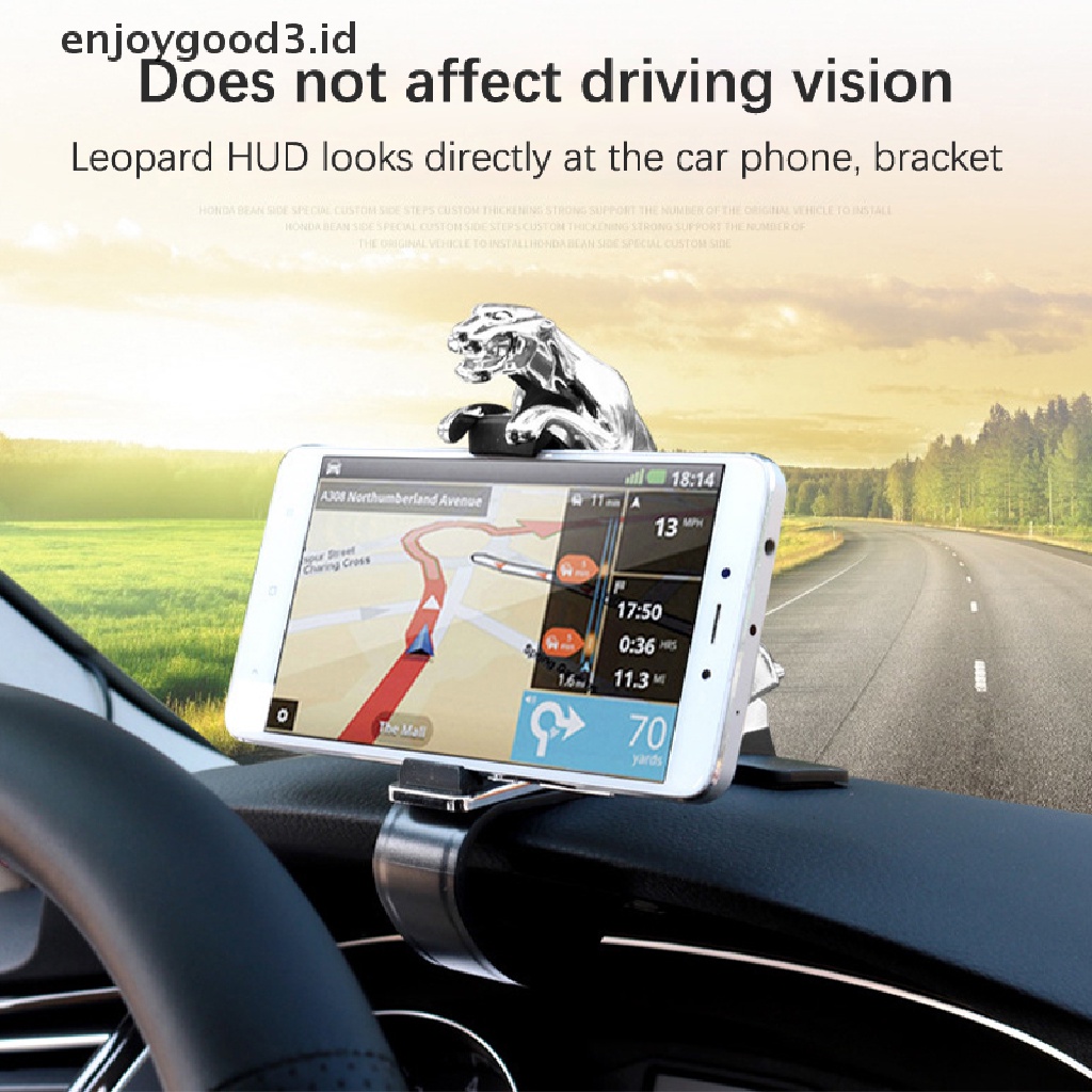 【 Rready Stock 】 1Pc Cool Cheetah Car Phone Holder Central Control Dashboard Phone GPS Stand （ ID ）