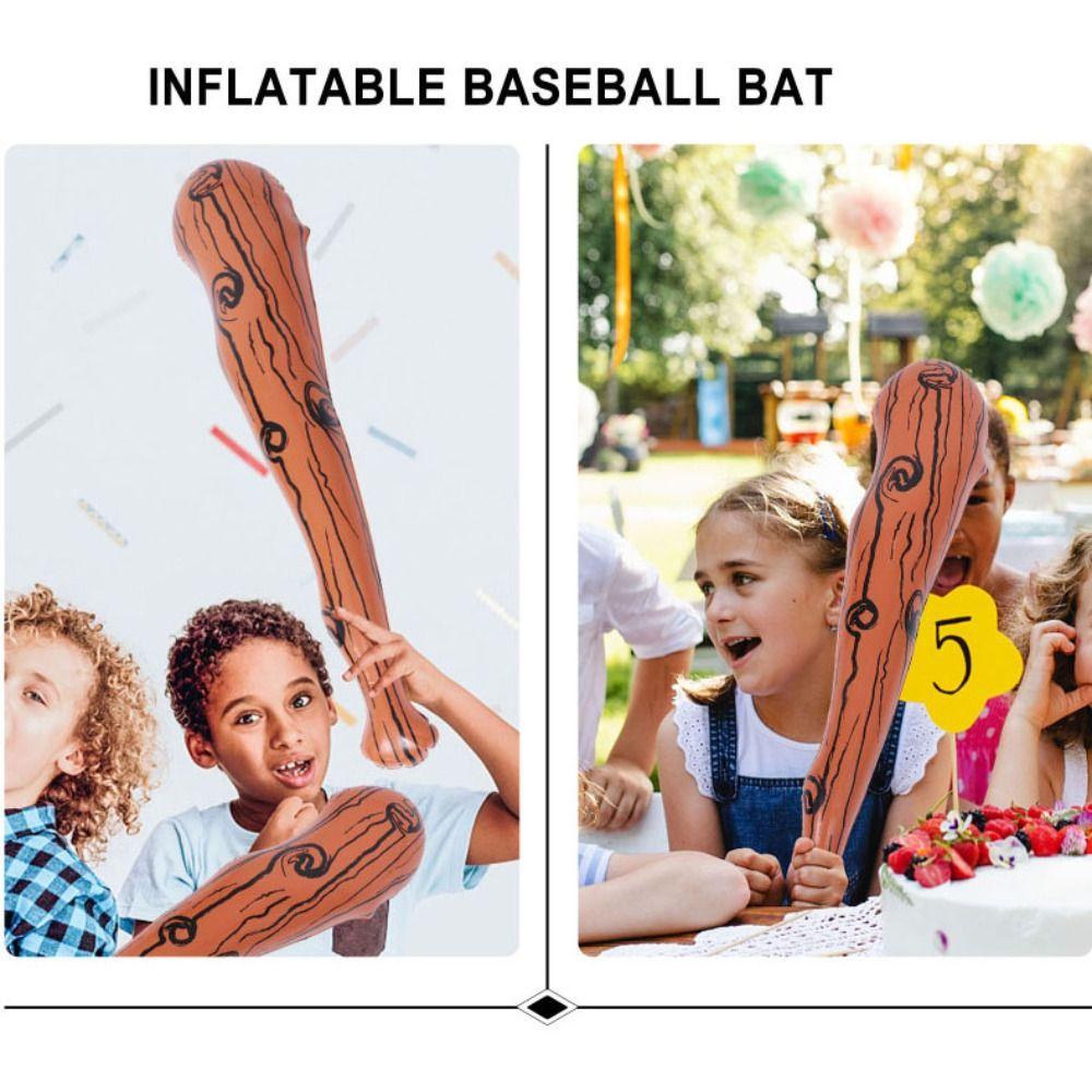 REBUY Rebuy Inflatable Baseball Bat Club Games Mainan Anak PVC Mainan Tiup Dekorasi Rumah Pesta Perlengkapan Perjamuan Memegang Balon Dekorasi Pernikahan Baseball Bat Toy