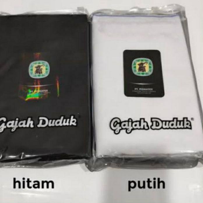 ➧ SARUNG GAJAH DUDUK POLOS HITAM / PUTIH / PUTIH TUMPAL ➤