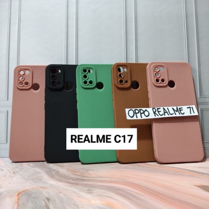 Soft Case Pro Camera  Silikon REALME C17 | REALME 7i - Hitam, C17 Casing Hp