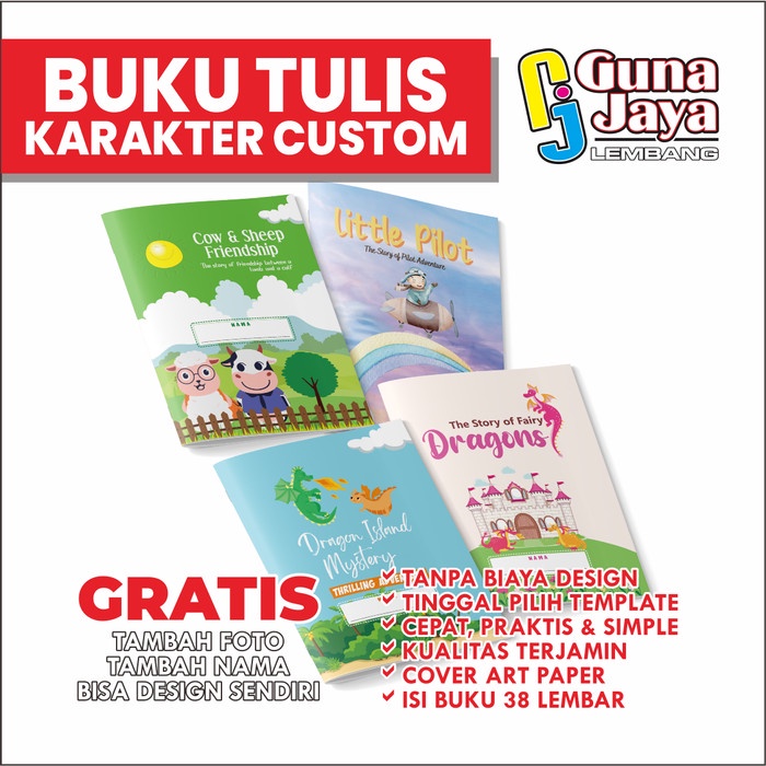 

CETAK BUKU TULIS KARAKTER CUSTOM - BUKU TULIS CUSTOM - CETAK BUKU