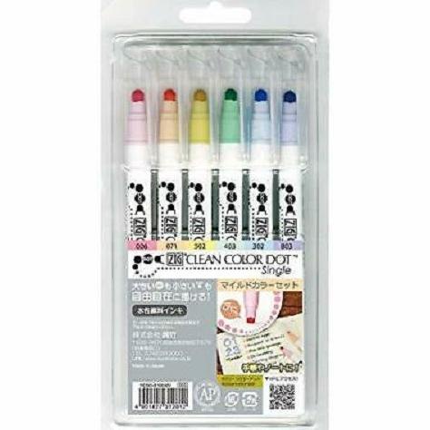 

Zig Clean color dot single set 6 color - TCSD-6100/6V