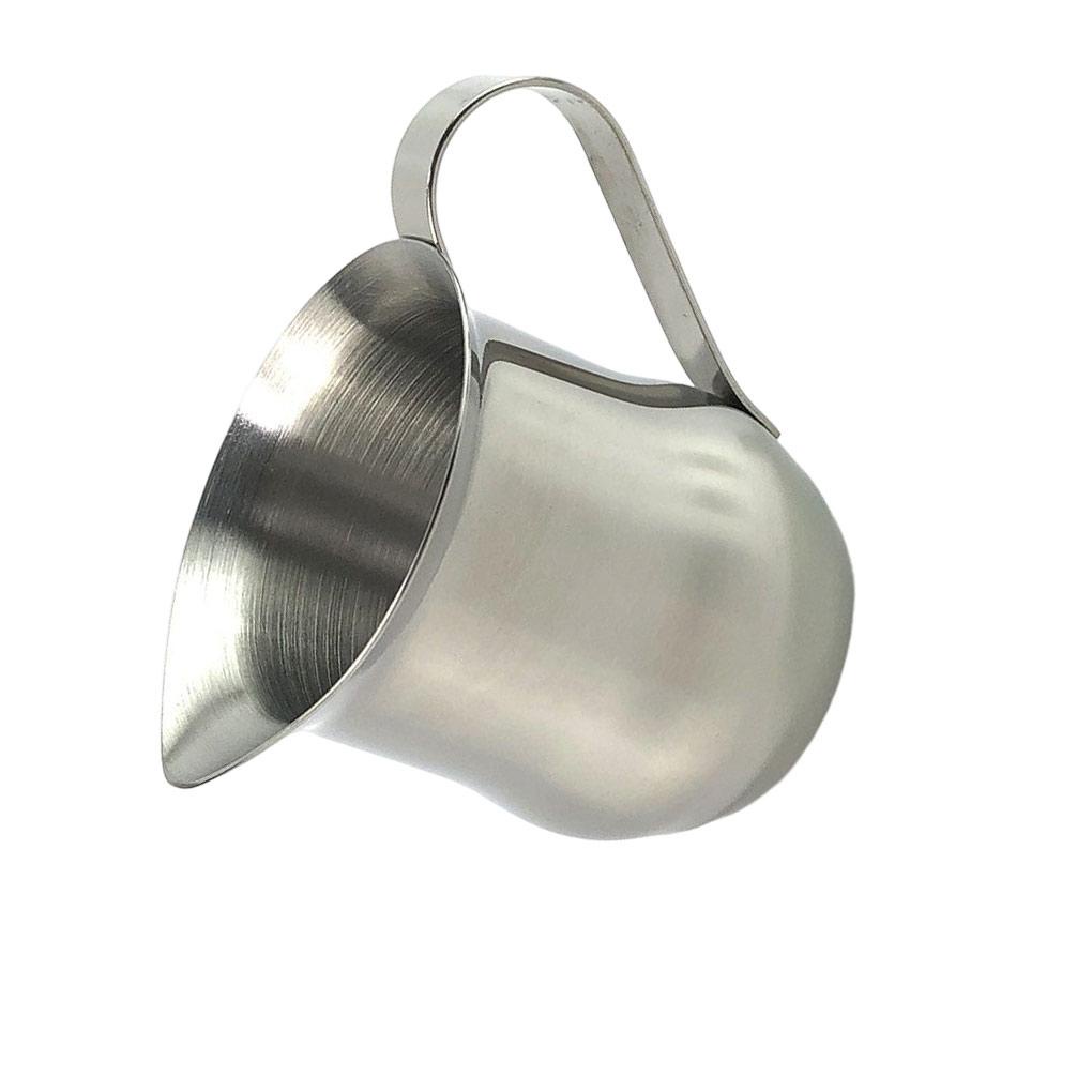 Milk Frothing Stainless Steel Frother Pitcher Handle Cangkir Dengan Spout Jug Alat Dapur Camping Hotel Reatsurant