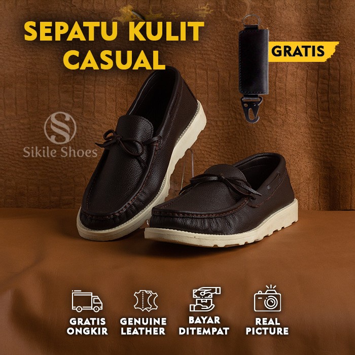 sepatu casual kulit