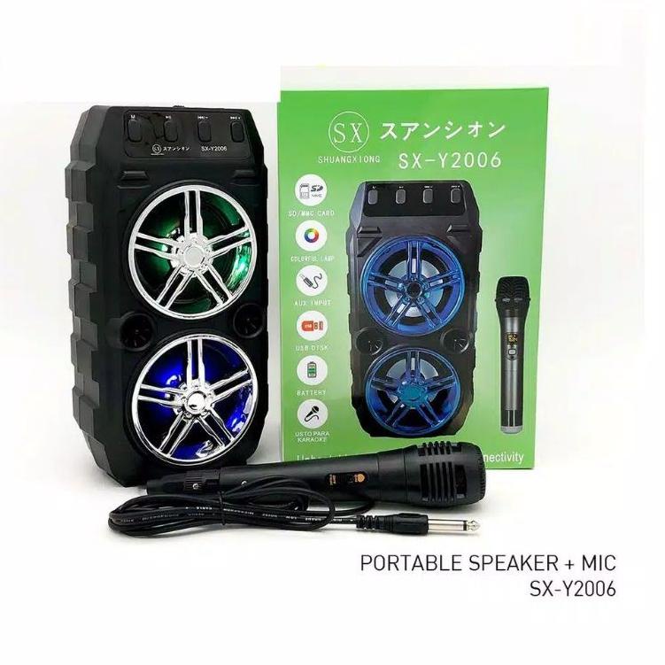 ◊ Speaker Bluetooth Karaoke SX 2006/Salon Aktif Bonus Mic Karaoke ➤