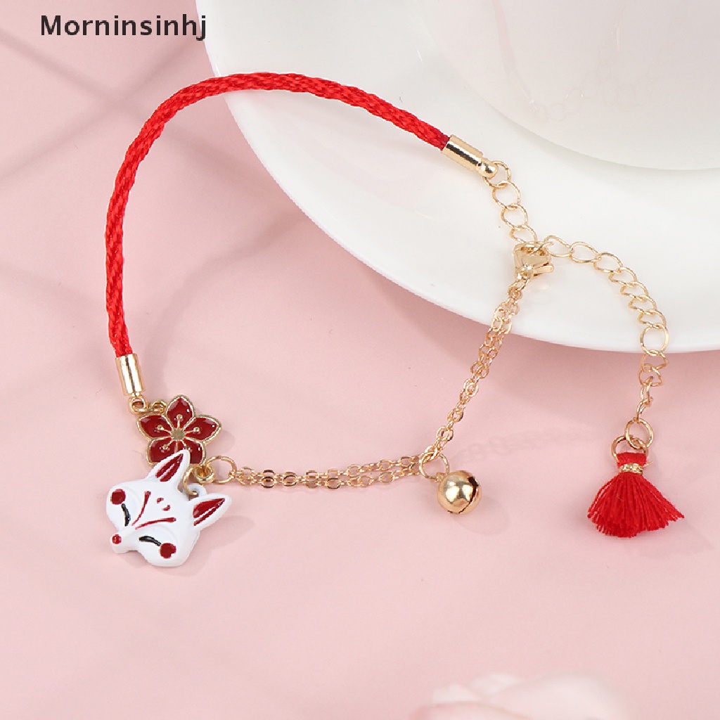 Mornin Fashion Bunga Kartun Hewan Gelang Untuk Wanita Fox Perhiasan Beruntung Bell Gelang Hadiah Untuk Kekasih Teman id