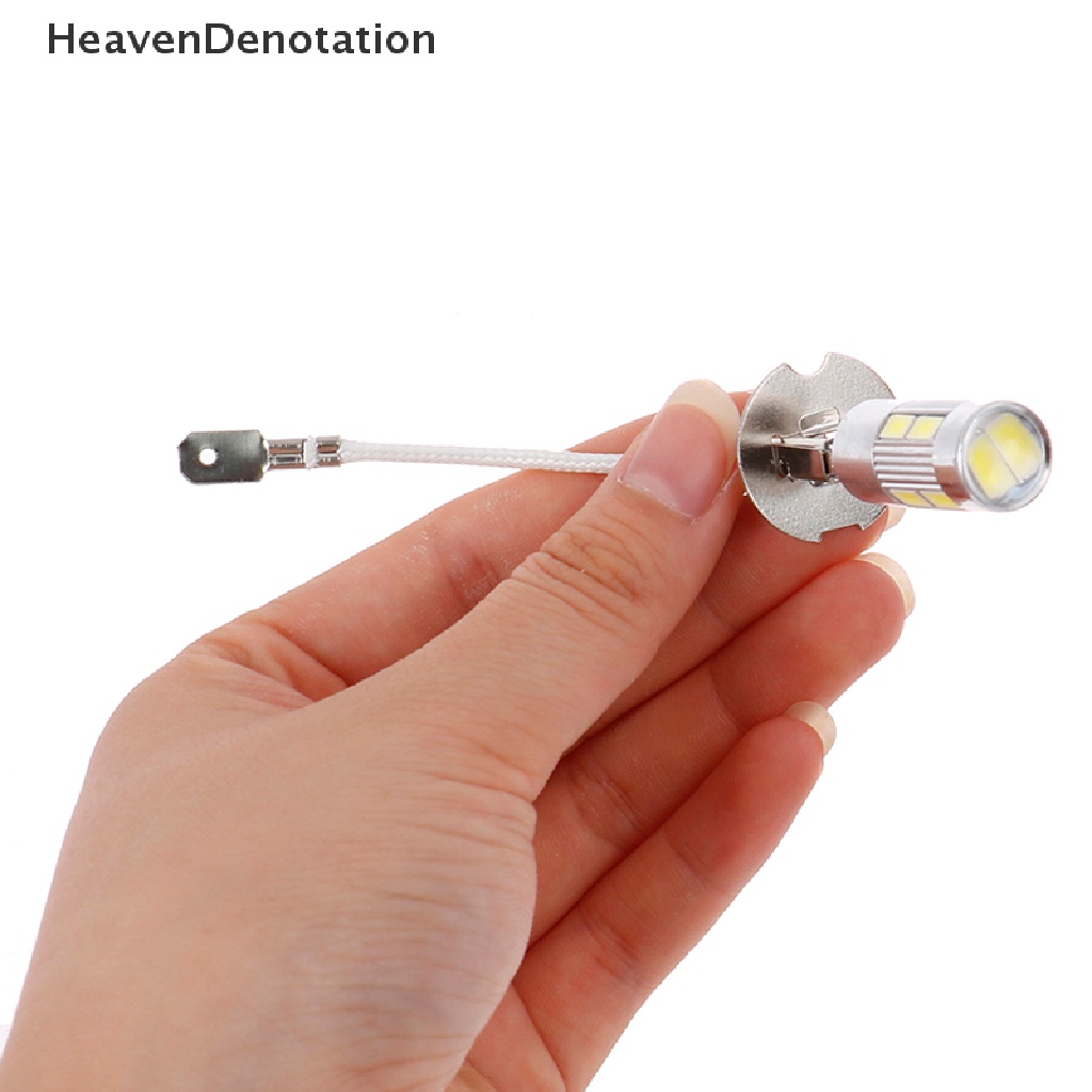 [HeavenDenotation] 2pcs Lampu Mobil H3 LED Daya Tinggi Umur Panjang LED Kabut Running Light Bulb HDV