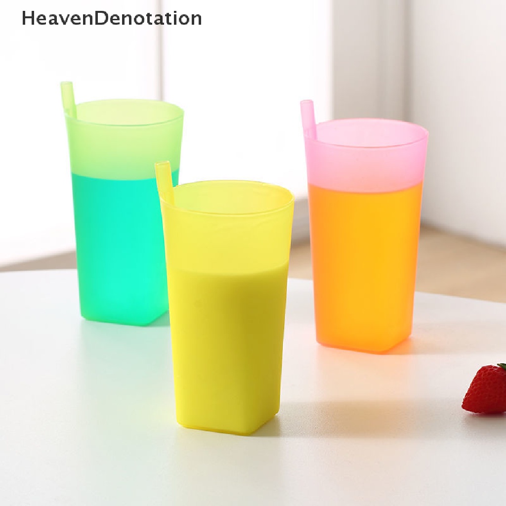 [HeavenDenotation] 1x Kid Anak Bayi Baby Sip Cangkir Dengan Built in Straw Mug Drink Solid Fe AA Ew HDV