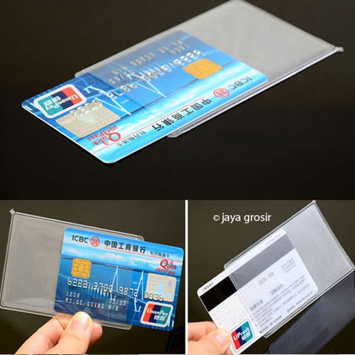 

Plastik pelindung ATM / SIM / KTP / Kartu Nama Cover pelindung antti gores ktp murah serba gguna