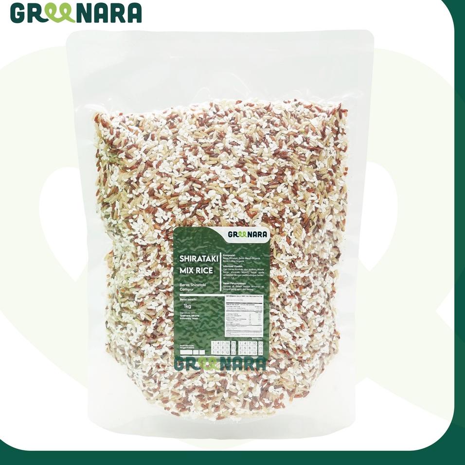 

♦ Shirataki Mix Rice 1Kg / Shirataki mix Beras Merah , Coklat Organik ❃