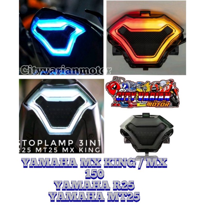 LAMPU STOP R25 R 25 YAMAHA MX KING / MX 150YAMAHA R25YAMAHA MT25 STOPLAMP RUNNING R25 R 25 NYALA 3IN1 PLUS SEIN YAMAHA R25