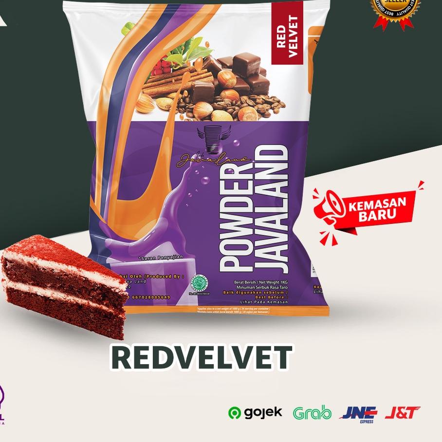 

Diskon✅-Bubuk Minuman Bubble Powder Drink Red Velvet ORIGINAL Javaland 1kg