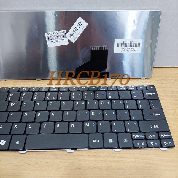 Keyboard Acer Aspire One 532 D255 D257 D260 D270 522 Hitam -HRCB