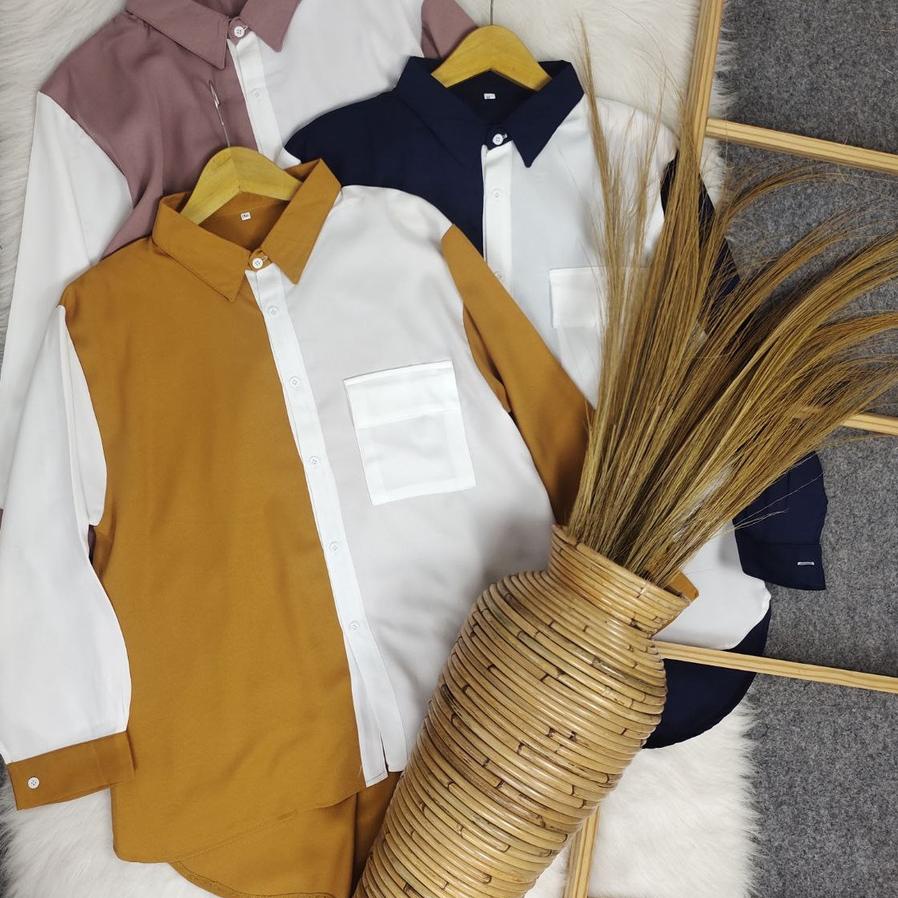 ♥ KEMEJA ATASAN JUMBO LD   150 (COD) ۝