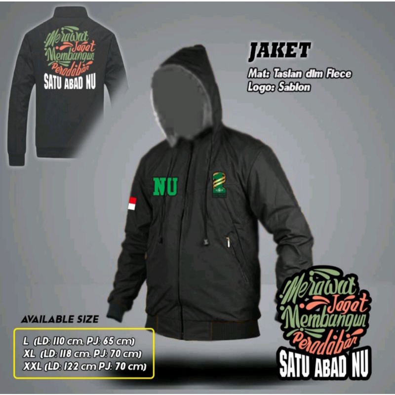 JAKET BB MERAWAT JAGAT MEMBANGUN PERADABAN / JAKET NU / JAKET 1 ABAD NU / RUBBY NU / WINTER RUBBY NU