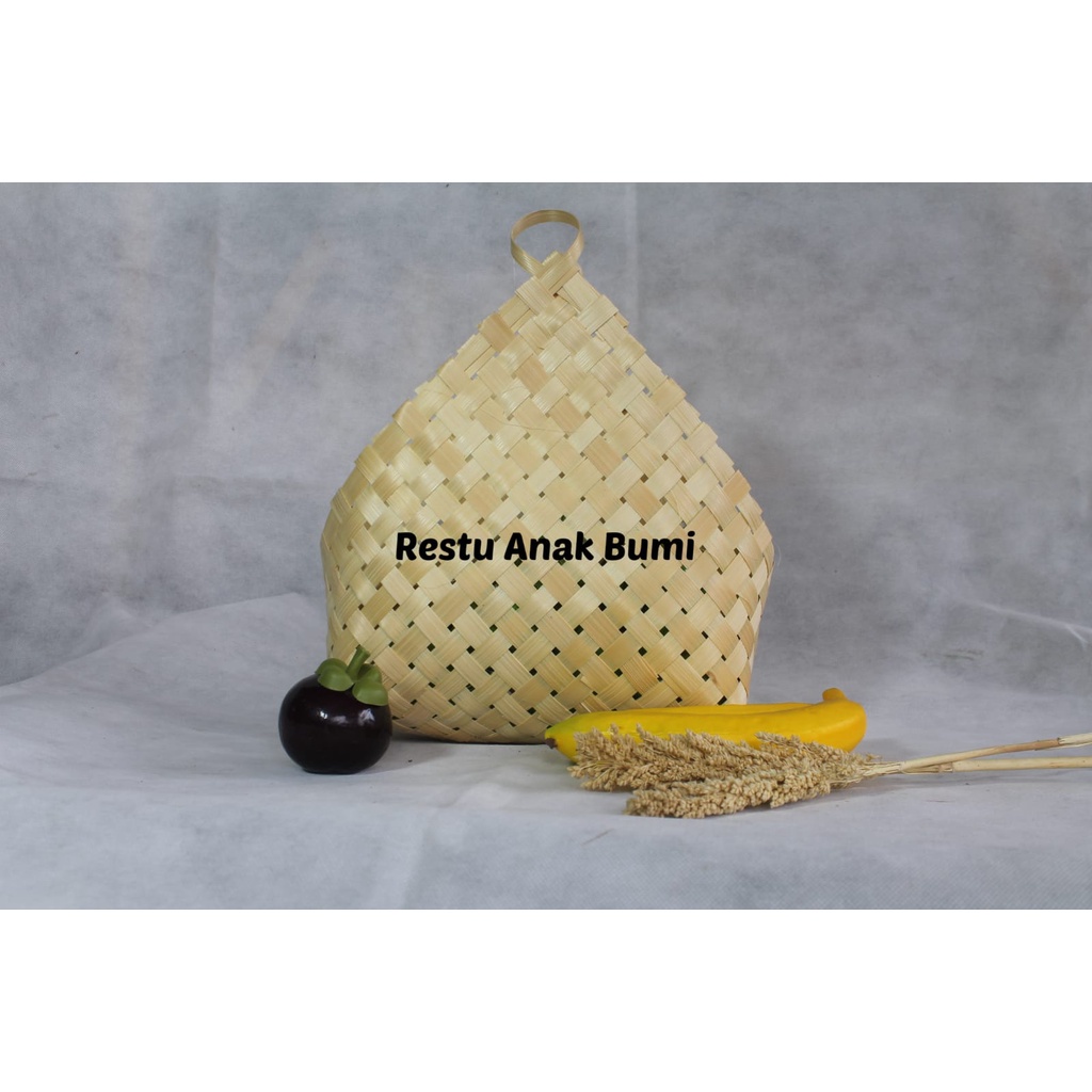 (A097)Tas Ketupat Lebaran 39cm | Tas Snack Hampers | Tas Parcel | Tas Best Seller | Anyaman Bambu pr