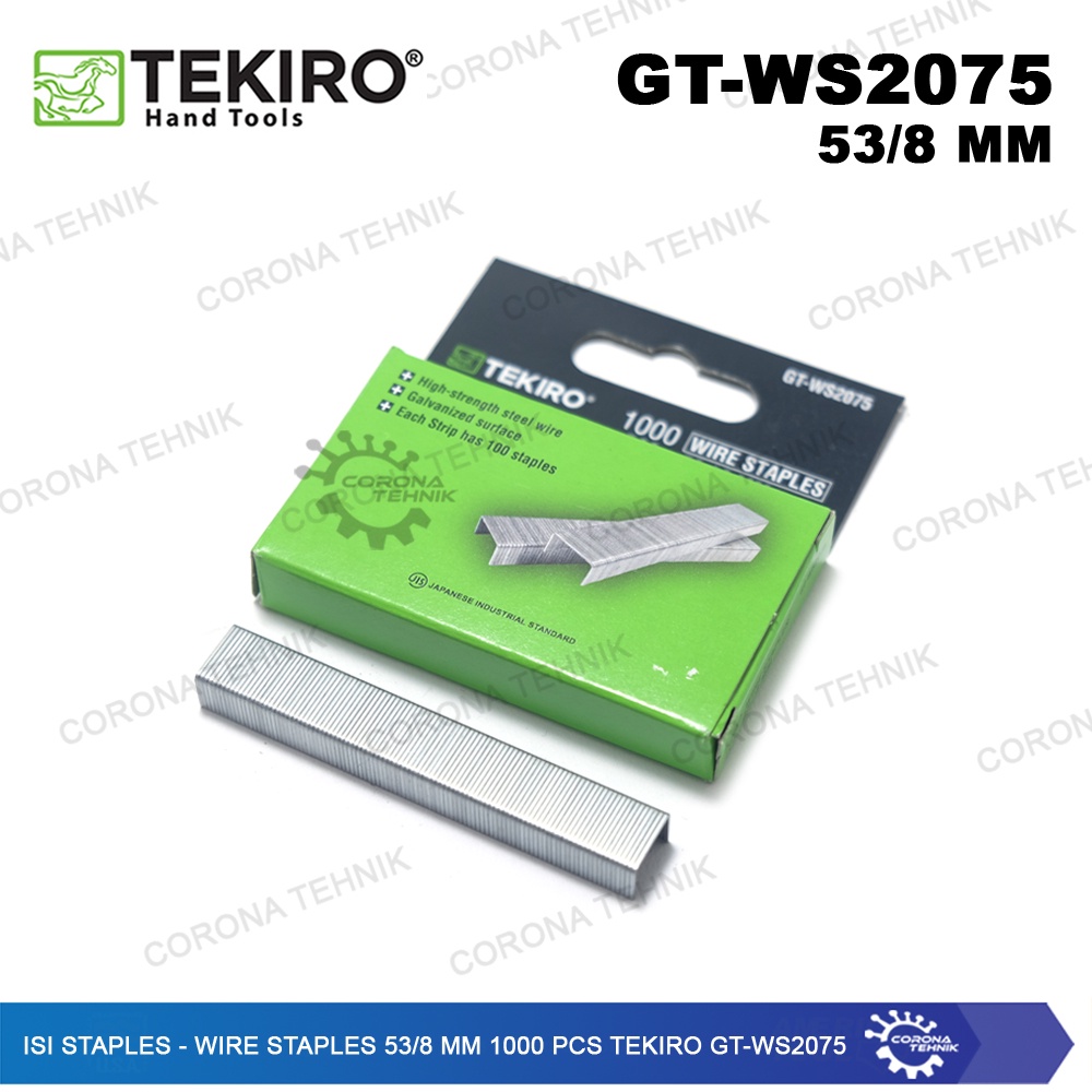 Tekiro GT-WS2075 Isi Staples - Wire Staples 53/8 mm 1000 Pcs