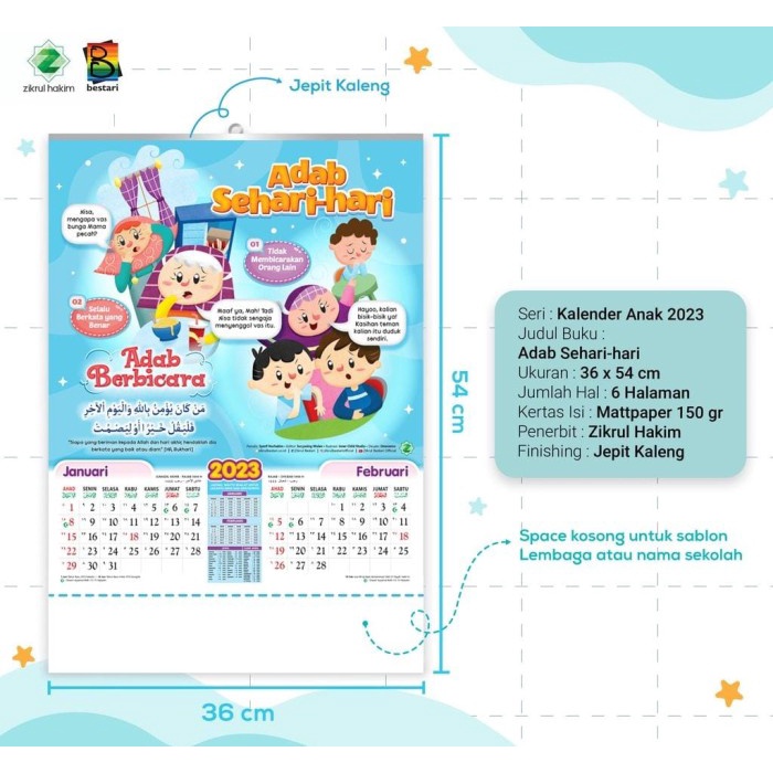 

Terlaris Kalender Anak Islami 2023 - Adab Sehari - Hari