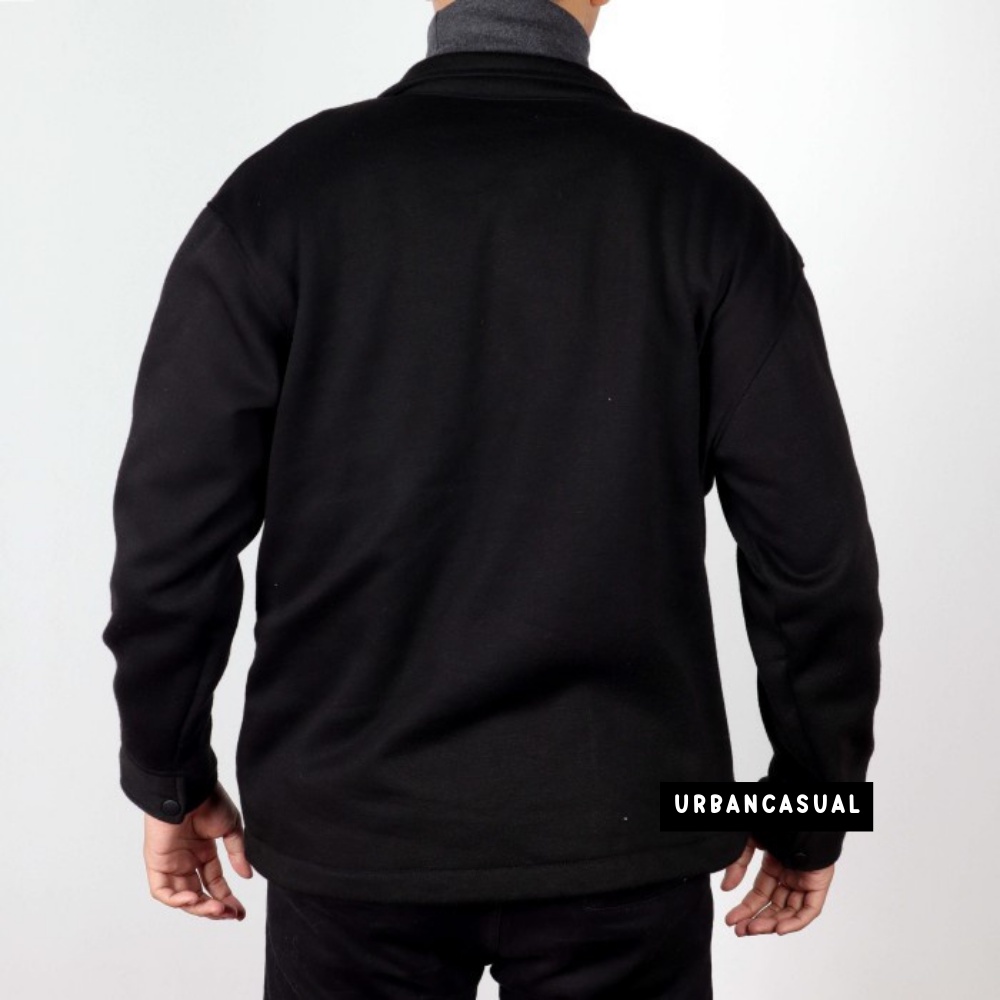 Shacket Jacket Jaket Pria Premium Fleece Tebal Jaket Kemeja Casual Cowok Cewek Trendi Model Kekinian Hangout Travelling