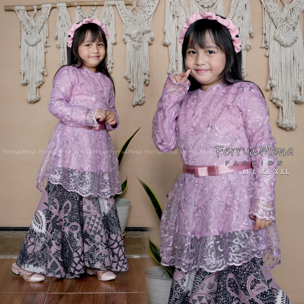 BA kebaya modern Kebaya aurora pita anak Kebaya brukat anak  Kebaya pesta anak