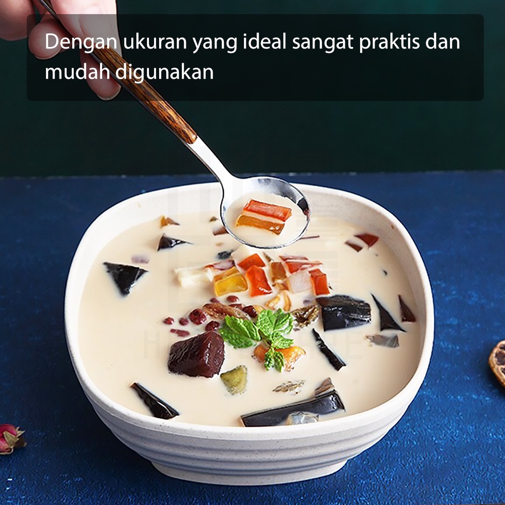 HUGO Mangkuk Sup Segi Jerami 15 cm Mangkuk Plastik Tebal Wheat Straw Bowl Tahan Panas