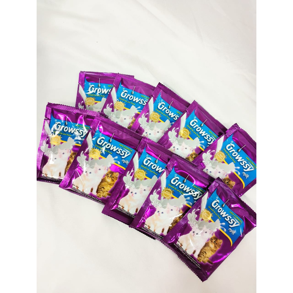 Growssy Susu Kucing Cat Milk Adult &amp; Kitten Sachet 20 Gram gr