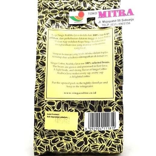 

KOPI SINGA ARABICA JAVA 180gr | COFFEE ARABIKA JAWA BUBUK MURNI ASLI tab02