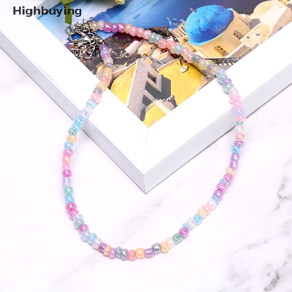 Hbid Boho Fashion Wanita Choker Warna-Warni Manik-Manik Rantai Wanita Pesona Kalung Perhiasan Hadiah Glory