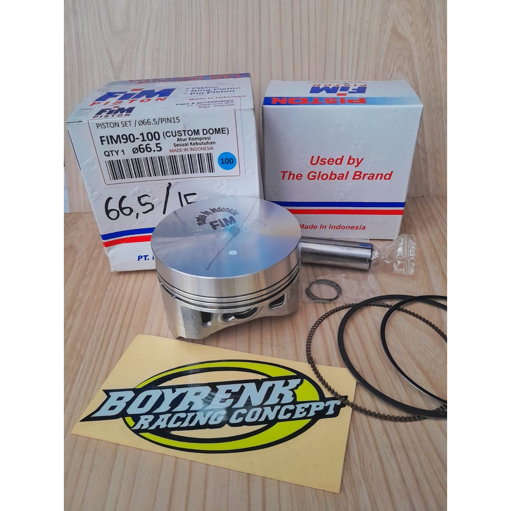 PISTON KIT FIM90 65,5-68 PIN15 CUSTOM DOME - BOYRENK SURABAYA