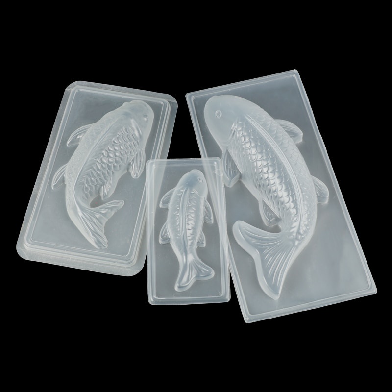 Cetakan Kue / Coklat / Jelly / Pudding / Cookie Bentuk Ikan Mas 3d Bahan Plastik Untuk Dekorasi Diy