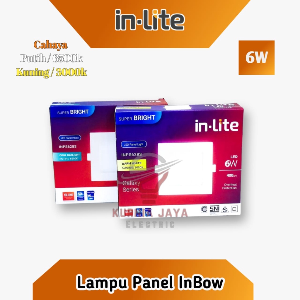 INLITE Downlight Panel Light LED Inbow 6W Kotak INPS628S
