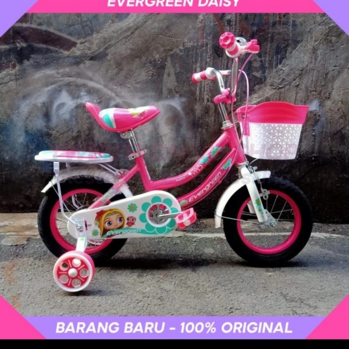 Sepeda Anak Perempuan Mini 12 Evergreen Daisy #Original
