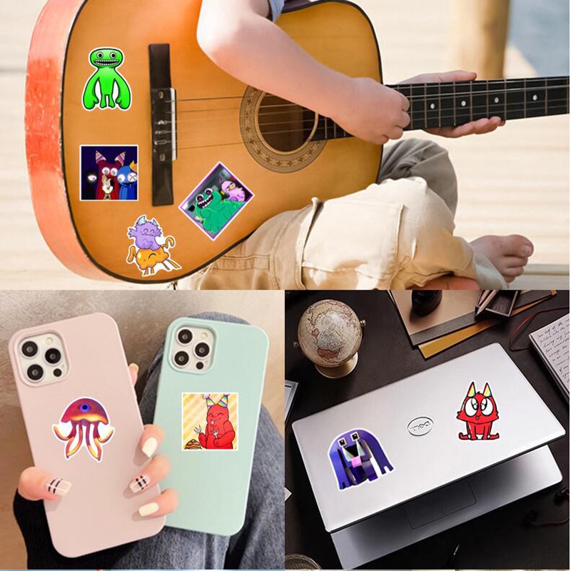 50pcs Stiker Game Kartun Garten of Banban Skateboard Laptop Graffiti Koper Helm Kulkas Kartun Tahan Air Stiker Mainan Anak