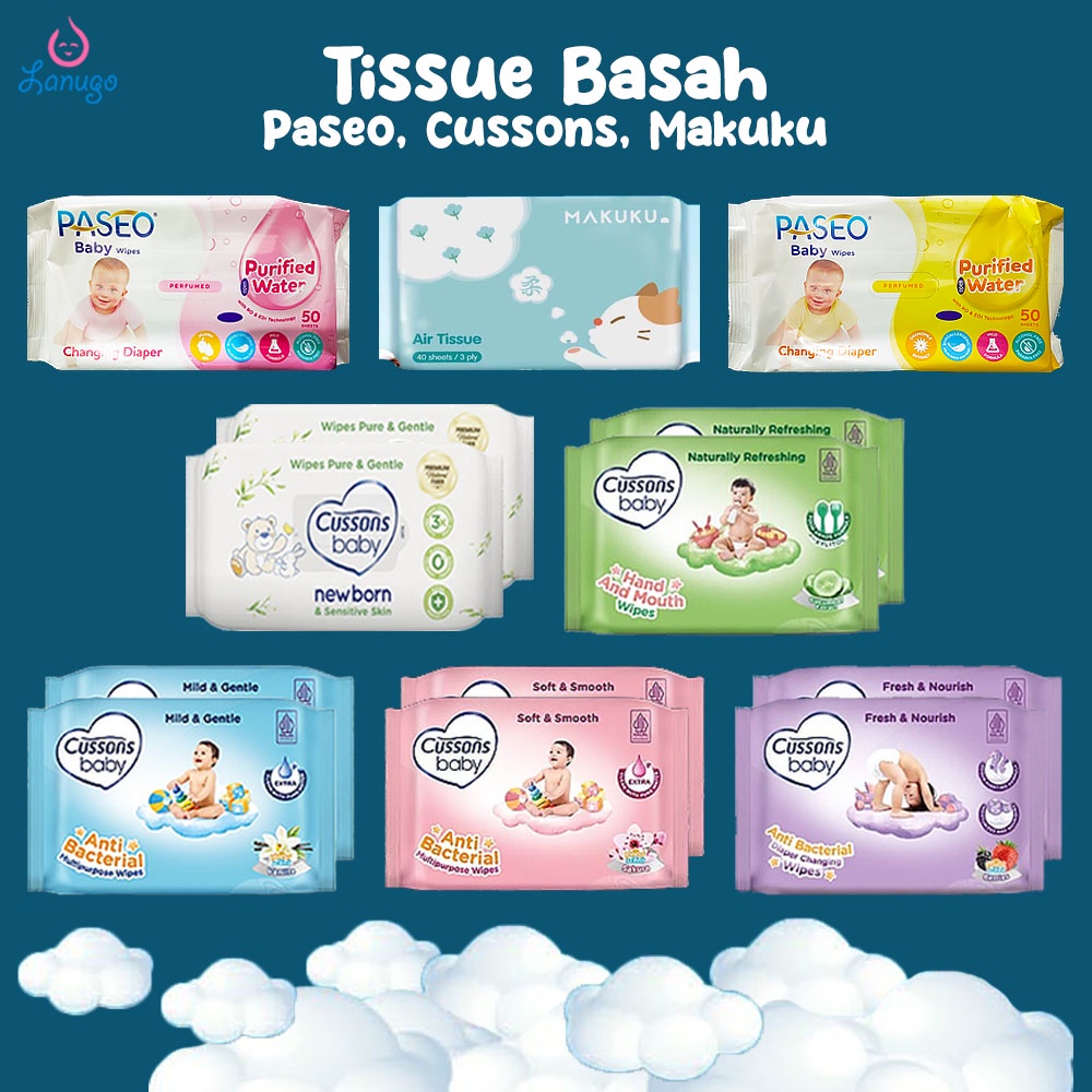 Cussons Baby Wipes Buy 1 Get 1 45s / Tisu Basah Bayi / Tissue Basah Bayi Newborn Cussons Baby