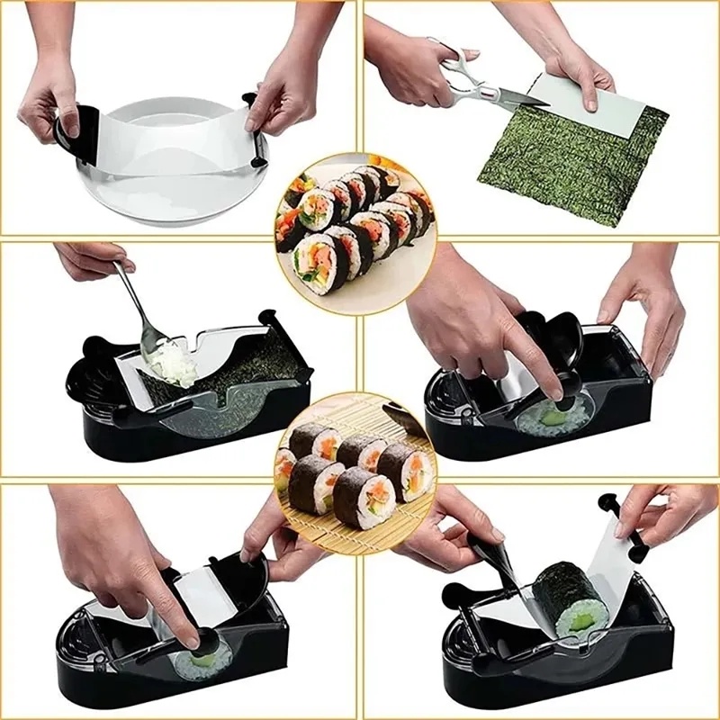 Japanese Sushi Roll Non-stick Maker/Mesin Pembuat Onigiri Nasi Daging Sayur DIY/Aksesoris Masak Dapur