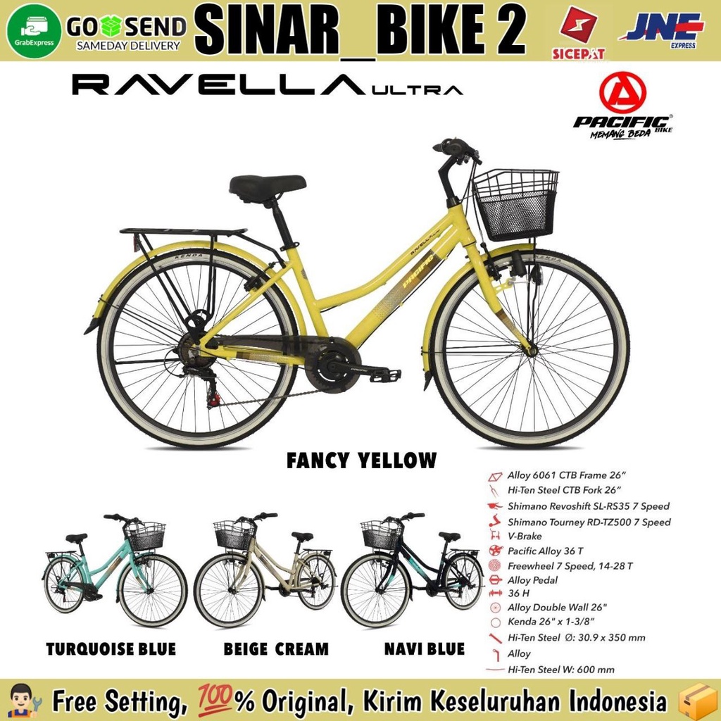 Sepeda mini CTB Pacific ravella XT 7 Speed &amp; 26 inch PACIFIC RAVELLA ULTRA 7 Speed