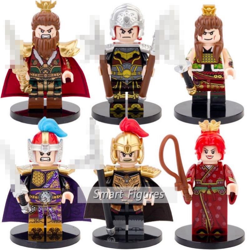 [New] Minifigures Three Kingdoms Heros Serbu Batalyon Tiger Knight Red Hare Mini Figure Mainan Anak Laki-Laki Hadiah Ulang Tahun