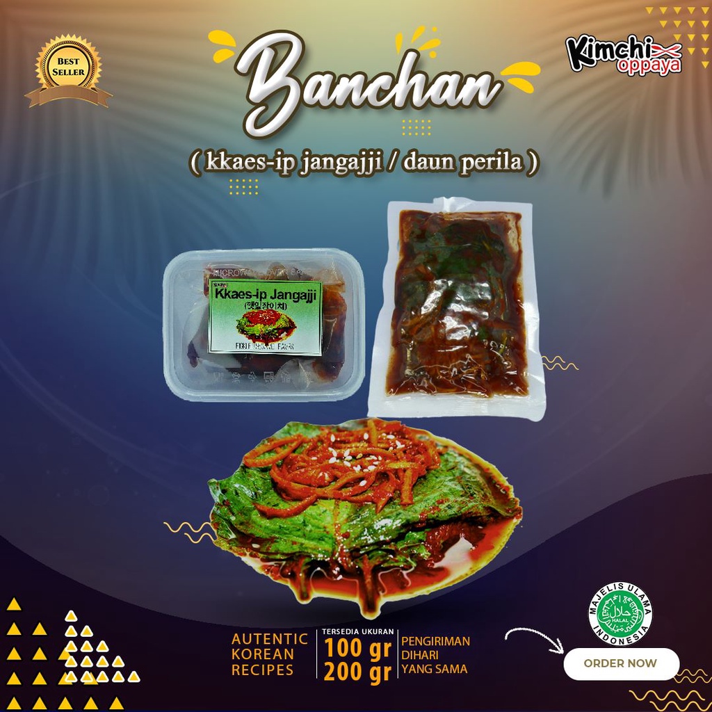 

Kkaes-ip Jangajji / 깻잎장이치 / Pickled Sesame Leaves / Daun Wijen 100 Gram