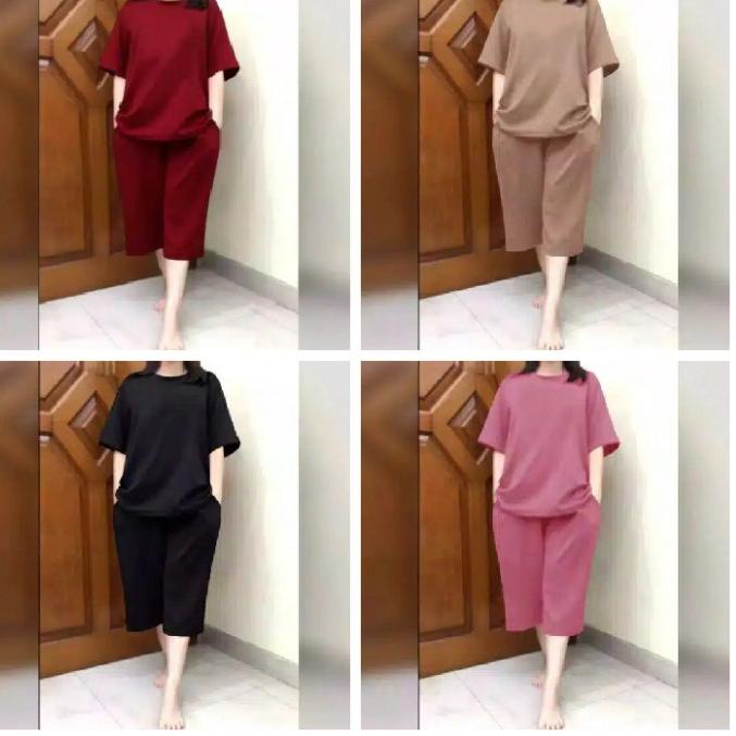 REKOMENDASI setelan kulot jumbo/set kulot jumbo polos/baju wanita