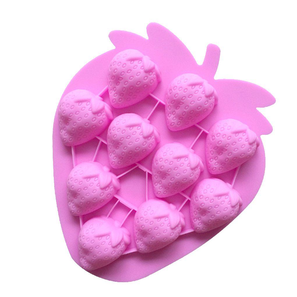 Silicone DIY Kue Cetakan Coklat Pastry Maker Strawberry Cake Tools Dekorasi Bakery Decor Mold