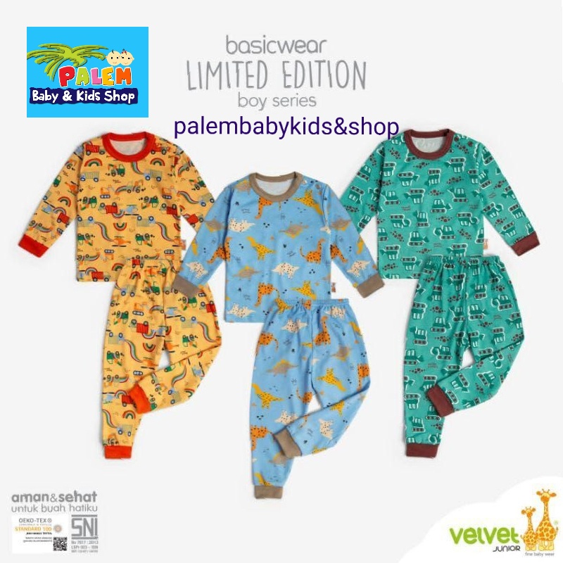 Velvet Junior Piyama DW Motif Terbaru BOY 1pc size 2.3.4.5.6.7.8.9.10 Tahun