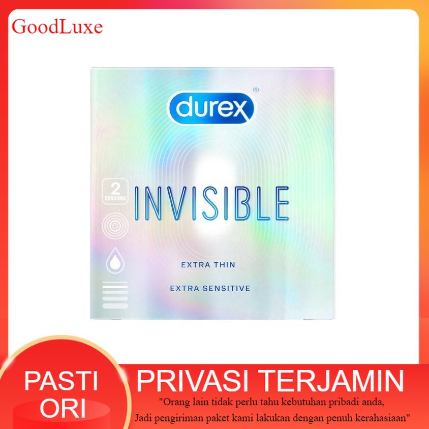 Durex Invisible 2s - Kondom Paling Tipis / Durex Invisible Intense 10s - Kondom Extra Tipis Pria