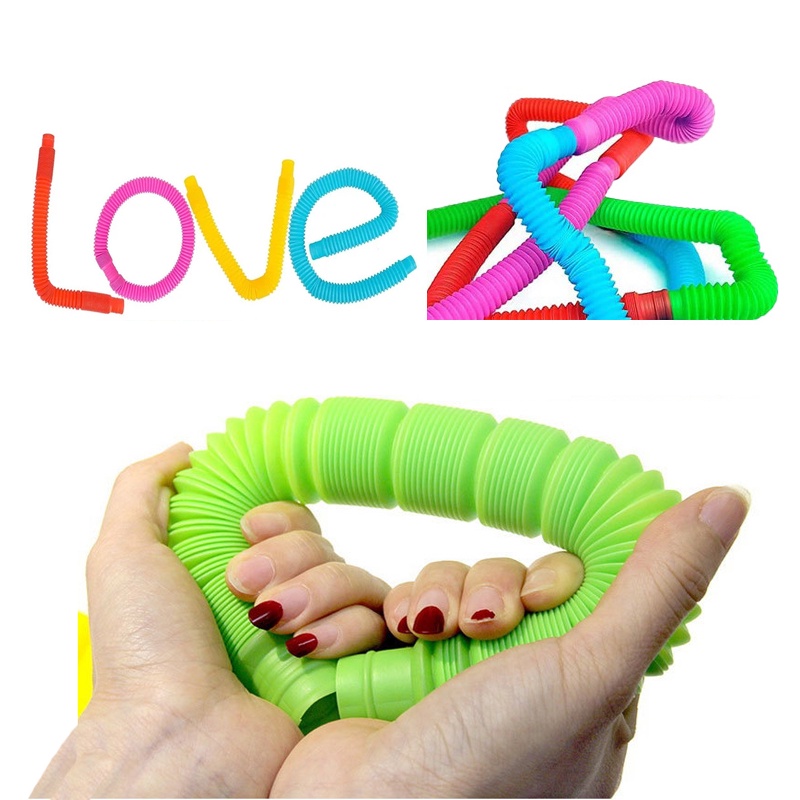 8 Pcs Pop Tabung Anak Tabung Teleskopik Sensory Toy Fidget Stress Relieve Squeeze Toys Montessori Edukasi Dini