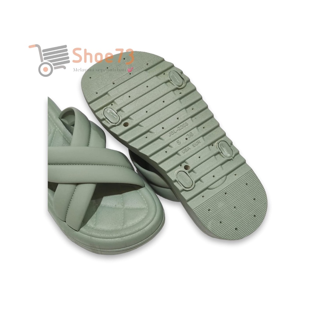 BARA BARA JSL 2208 V-3 SIZE 36-40 ORIGINAL l Sandal Selop silang jelly wanita l Sendal kokop cewek impor