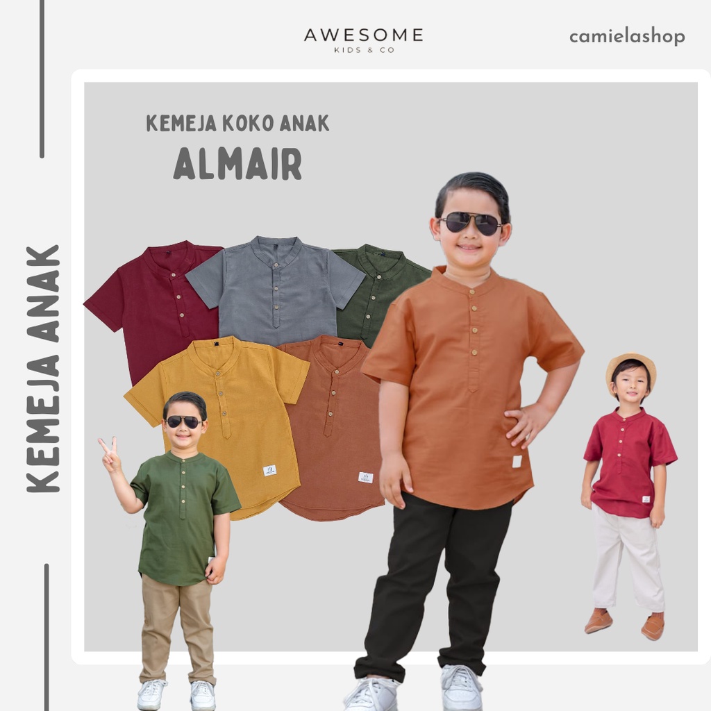 Camiela - Kemeja Koko Almair / Kemeja Koko muslim anak by Awesome Kids & Co