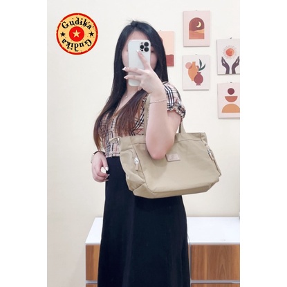 GUDIKA Shopia 5246 - Tas Wanita Selempang Bahu Shoulder Hand Bag Fashion Cewek Perempuan Bahan Nylon Fabric Waterproof Anti Air Original Terbaru Kekinian Import Korea