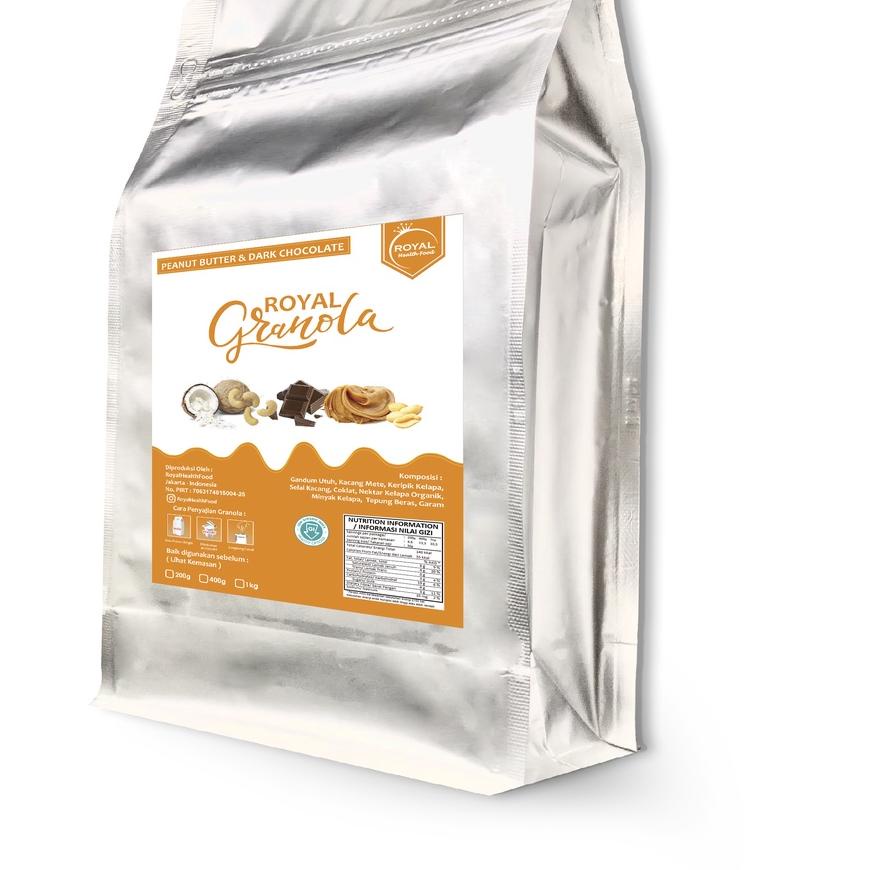 

QualityControl⭐-ROYAL Granola 1 KG PEANUT BUTTER & DARK CHOCOLATE