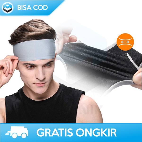 IKAT KEPALA ELASTIS HEADBAND SPORT AKSESORIS KEPALA NYAMAN LEMBUT A83