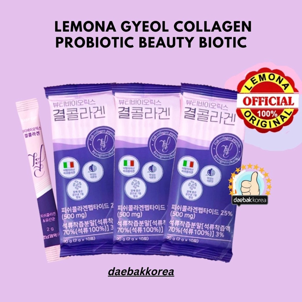 [Kyungnam Pharm] Lemona Beauty Biotics Gyeol Collagen Probiotic 2g x 100sachet