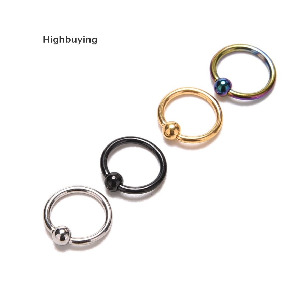 Hbid 1biji Cincin Hidung Chic Bibir Telinga Hidung Clip On Bola Hidung Bibir Hoop Earring Glory